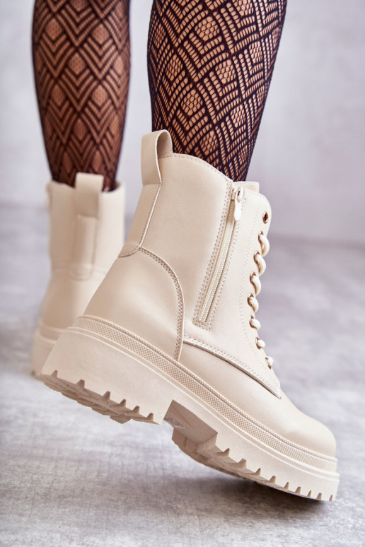 Sieviešu puszābaki siltināti Ziloņkaula krāsas Dorchen