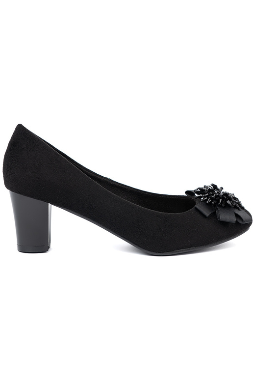 melnas krāsas puszābaki z ozdobnym kIniatem