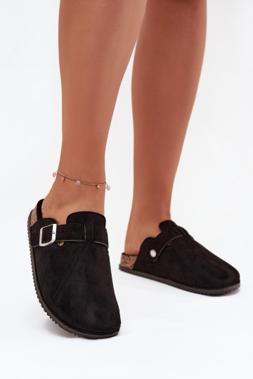 Čības Tukšas Sieviešu Korkovas platformā Sudraba krāsas ar sprādzēm Big Star SS274736 melnas krāsas 2