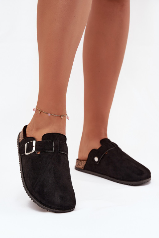 Čības Tukšas Sieviešu Korkovas platformā Sudraba krāsas ar sprādzēm Big Star SS274736 melnas krāsas