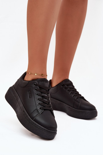 Sneakers modeļa apavi Sieviešu ar platformu Big Star SS274244 melnas krāsas