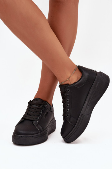 Sneakers modeļa apavi Sieviešu ar platformu Big Star SS274244 melnas krāsas 2