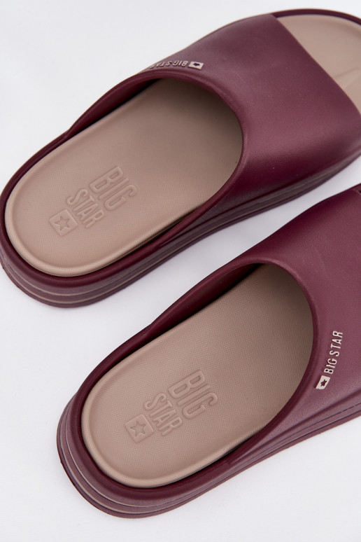 sieviešu čības ar platformu Big Star SS274425 bordo krāsas