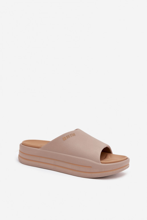 sieviešu čības ar platformu Big Star SS274424 smilšu krāsas