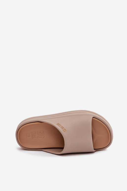 sieviešu čības ar platformu Big Star SS274424 smilšu krāsas