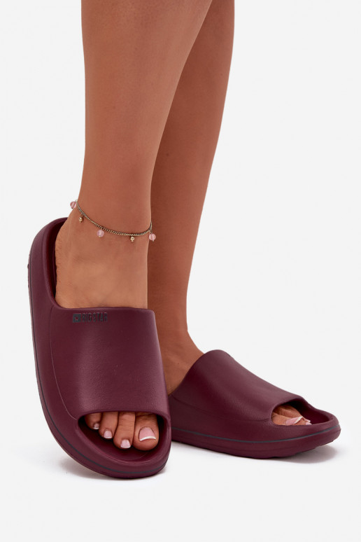 Gaisma sieviešu čības Big Star SS274422 bordo krāsas