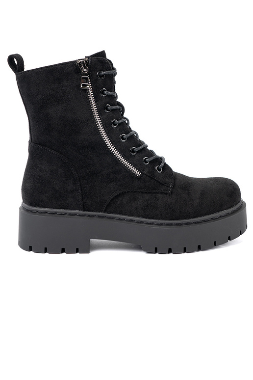 apavi sieviešu Melnas krāsas z zamszoInym Inykończeniem