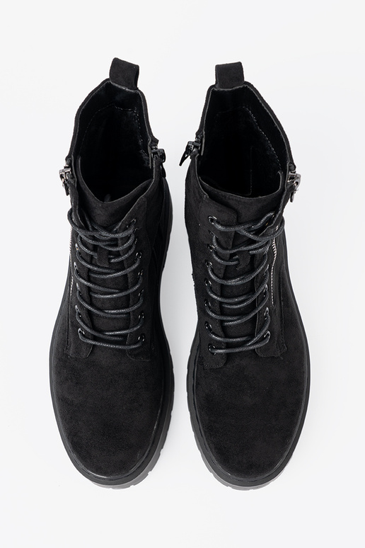 apavi sieviešu Melnas krāsas z zamszoInym Inykończeniem