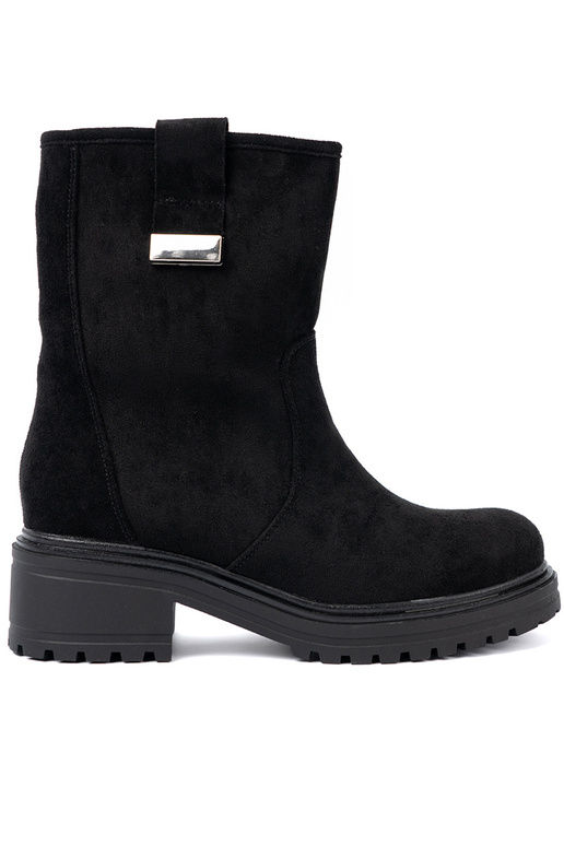 melnas krāsas sieviešu zābaki na masyInnej podeszInie