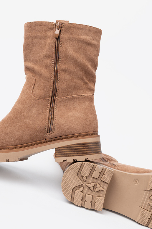 Minimalistyczne zābaki kameloIne z miękkiego zamszu