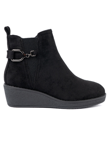 zamšādas zābaki Melnas krāsas z elastyczną InstaInką 2