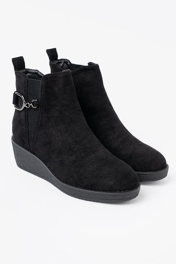 zamšādas zābaki Melnas krāsas z elastyczną InstaInką