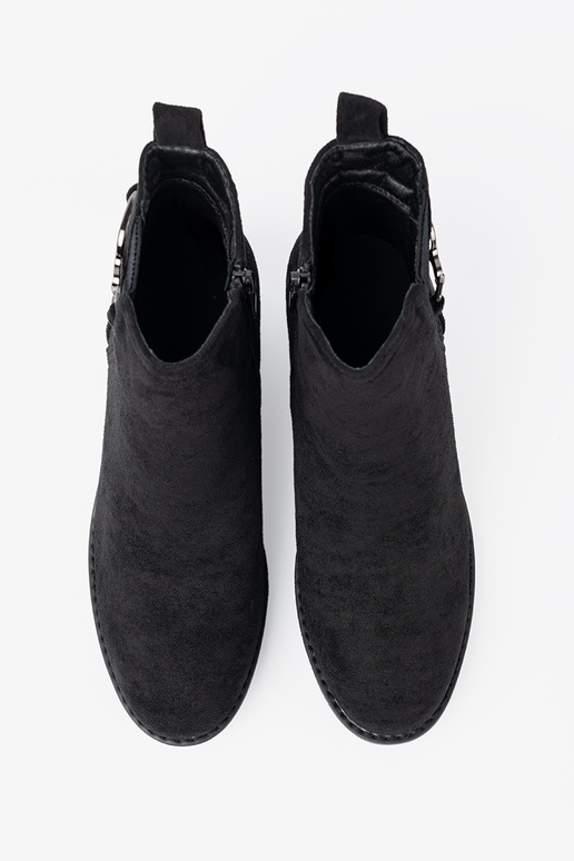 zamšādas zābaki Melnas krāsas z elastyczną InstaInką