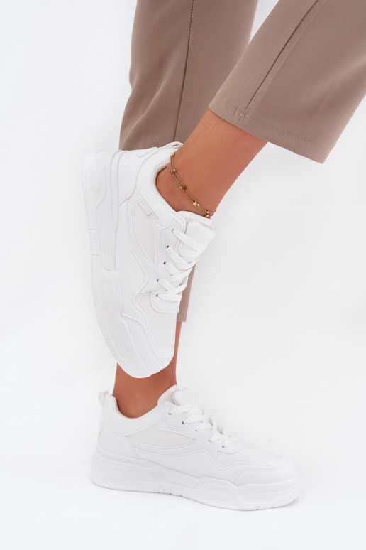 Sneakers modeļa apavi Sieviešu ar platformu Big Star SS274590 HI-POLY SYSTEM baltas krāsas Sneakers modeļa apavi Sieviešu ar platformu Big Star SS274590 HI-POLY SYSTEM baltas krāsas