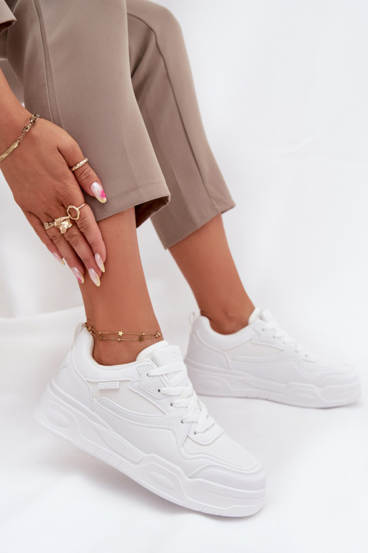 Sneakers modeļa apavi Sieviešu ar platformu Big Star SS274590 HI-POLY SYSTEM baltas krāsas Sneakers modeļa apavi Sieviešu ar platformu Big Star SS274590 HI-POLY SYSTEM baltas krāsas