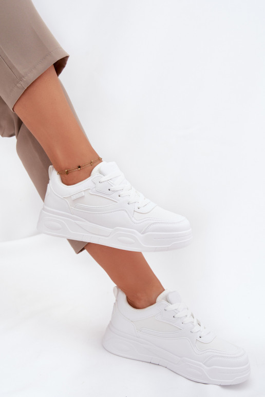Sneakers modeļa apavi Sieviešu ar platformu Big Star SS274590 HI-POLY SYSTEM baltas krāsas Sneakers modeļa apavi Sieviešu ar platformu Big Star SS274590 HI-POLY SYSTEM baltas krāsas