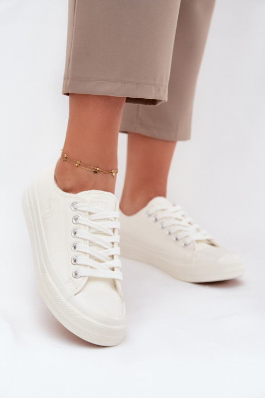 siltināti Zems sieviešu puszābaki Big Star OO274927 baltas krāsas