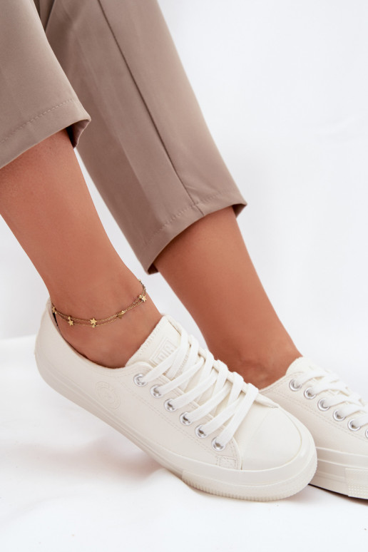 siltināti Zems sieviešu puszābaki Big Star OO274927 baltas krāsas