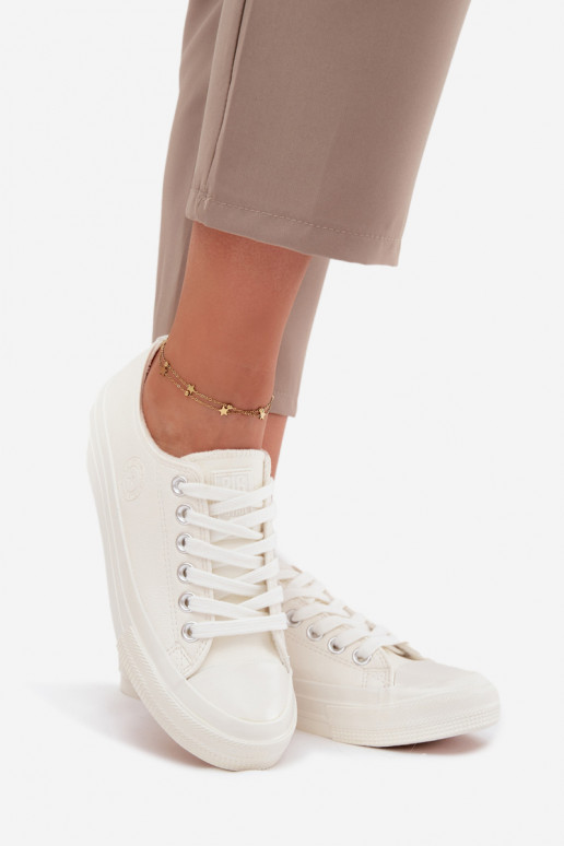 siltināti Zems sieviešu puszābaki Big Star OO274927 baltas krāsas