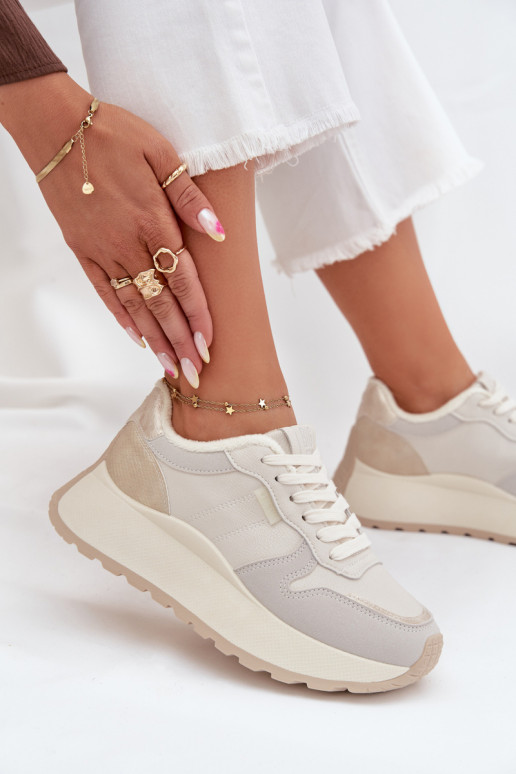 siltināti Sneakers modeļa apavi Sieviešu ar platformu Big Star SS274008 HI-POLY SYSTEM Ziloņkaula krāsas siltināti Sneakers modeļa apavi Sieviešu ar platformu Big Star SS274008 HI-POLY SYSTEM Ziloņkaula krāsas