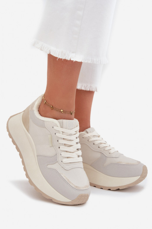 siltināti Sneakers modeļa apavi Sieviešu ar platformu Big Star SS274008 HI-POLY SYSTEM Ziloņkaula krāsas siltināti Sneakers modeļa apavi Sieviešu ar platformu Big Star SS274008 HI-POLY SYSTEM Ziloņkaula krāsas