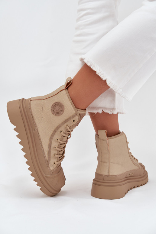 tõmblukuga Sieviešu siltināti Big Star OO274A356 smilšu krāsas