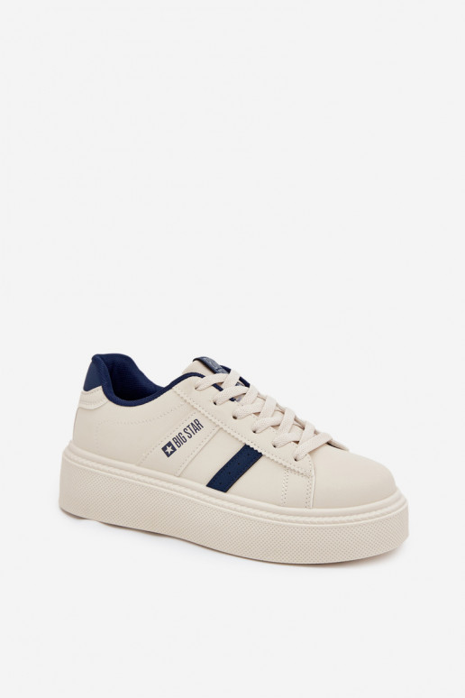 Sneakers modeļa apavi Sieviešu ar platformu Big Star SS274347 Ziloņkaula krāsas Sneakers modeļa apavi Sieviešu ar platformu Big Star SS274347 Ziloņkaula krāsas
