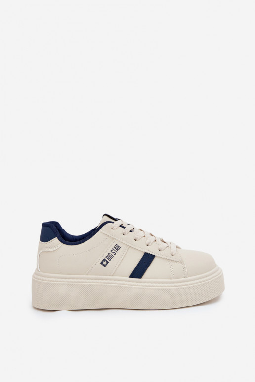 Sneakers modeļa apavi Sieviešu ar platformu Big Star SS274347 Ziloņkaula krāsas Sneakers modeļa apavi Sieviešu ar platformu Big Star SS274347 Ziloņkaula krāsas