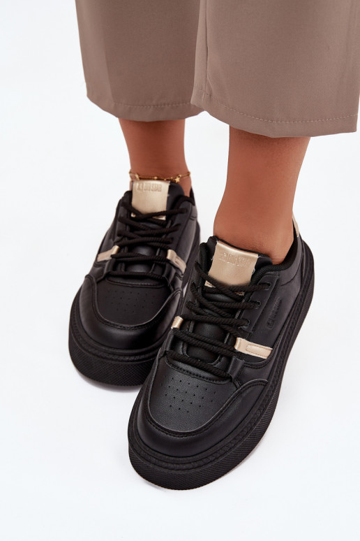 Sieviešu Sneakers modeļa apavi ar platformu Big Star SS274360 melnas krāsas