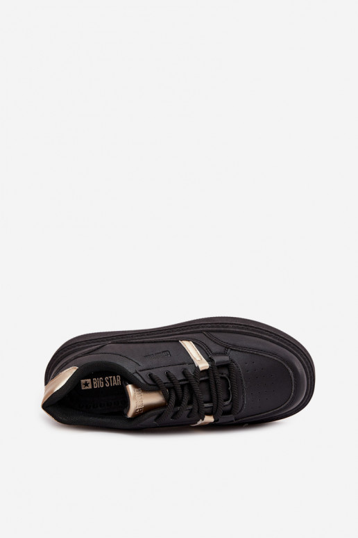 Sieviešu Sneakers modeļa apavi ar platformu Big Star SS274360 melnas krāsas
