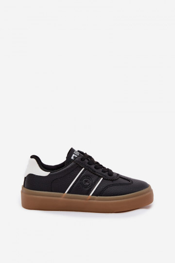 Bērnu melnas krāsas sneakers stila kurpes Big Star SS374025 2