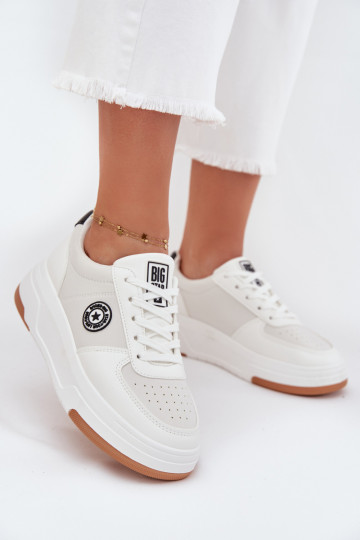 Sneakers modeļa apavi Sieviešu ar platformu Big Star RR274572 HI-POLY SYSTEM baltas krāsas 2