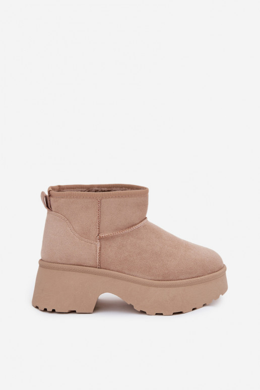 sniega apavi Sieviešu zemais Paslīdēt uz siltināti ar kažokādu Haki krāsas Tā irvelle