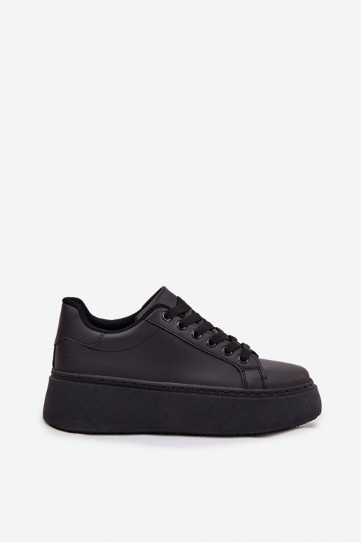 Sneakers modeļa apavi Sieviešu ar platformu melnas krāsas Sallira Sneakers modeļa apavi Sieviešu ar platformu melnas krāsas Sallira