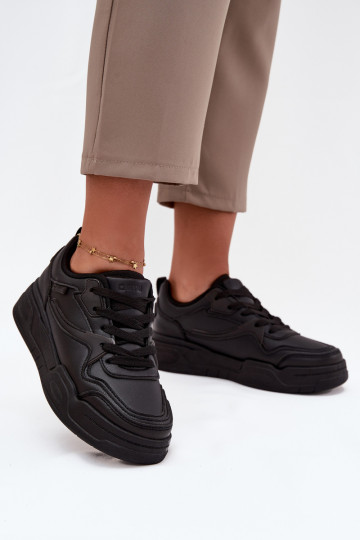 Mātu melni Sneakers modeļa apavi ar platformu Big Star SS274589 HI-POLY SYSTEM 2