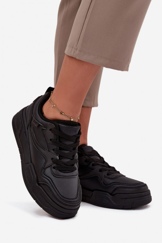Sneakers modeļa apavi Sieviešu ar platformu Big Star SS274589 HI-POLY SYSTEM melnas krāsas