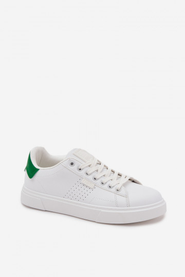 Vīriešu baltas un zaļas krāsas brīva laika Sneakers modeļa apavi no eko ādas Big Star OO174116