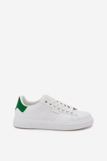 Vīriešu baltas un zaļas krāsas brīva laika Sneakers modeļa apavi no eko ādas Big Star OO174116 2