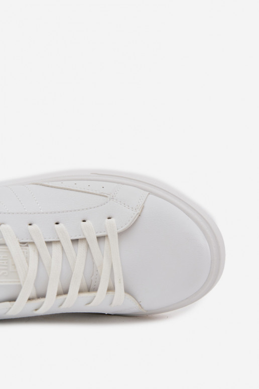 brīvā laika apavi Sneakers modeļa apavi Vīriešiem no eko ādas Big Star OO174118 baltas krāsas