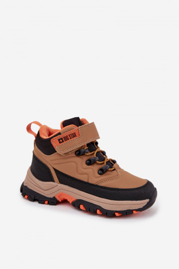 apavi sniega apavi Bērnu apavi ar lipīgām aizdarēm Big Star SS374012 brūnas krāsas