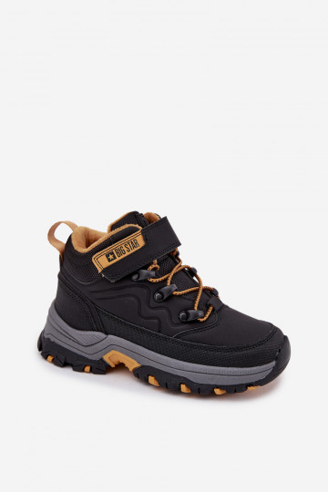 apavi sniega apavi Bērnu apavi ar lipīgām aizdarēm Big Star SS374013 melnas krāsas