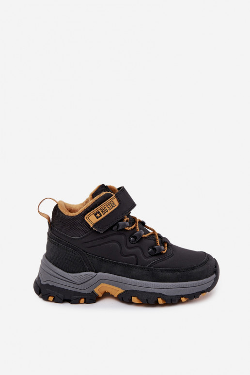 apavi sniega apavi Bērnu apavi ar lipīgām aizdarēm Big Star SS374013 melnas krāsas