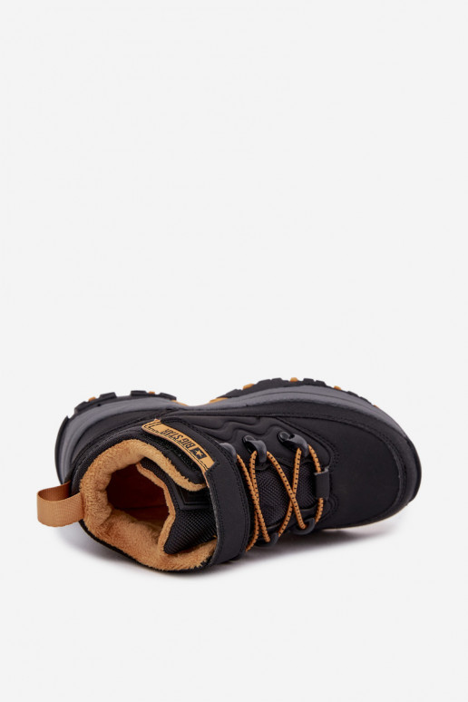 apavi sniega apavi Bērnu apavi ar lipīgām aizdarēm Big Star SS374013 melnas krāsas