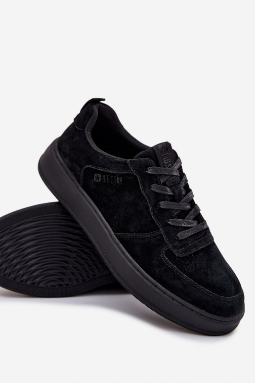 Vīriešiem Sneakers modeļa apavi ar platformu zamšādas Big Star OO174012 melnas krāsas