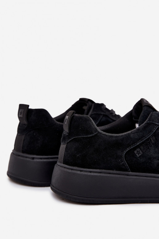 Vīriešiem Sneakers modeļa apavi ar platformu zamšādas Big Star OO174012 melnas krāsas