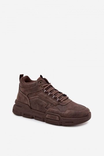 Sneakers modeļa apavi Vīriešiem Big Star SS174283 HI-POLY SYSTEM tumši brūnas krāsas