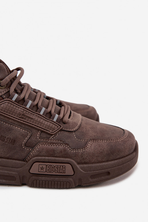Sneakers modeļa apavi Vīriešiem Big Star SS174283 HI-POLY SYSTEM tumši brūnas krāsas