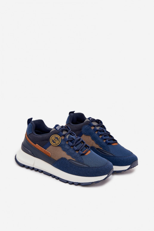 sporta apavi Sneakers modeļa apavi Vīriešiem Big Star RR174279 HI-POLY SYSTEM tumši zilas krāsas