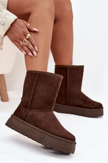 Sieviešu sniega apavi ar kažokādu CzekoladoIne Abrams