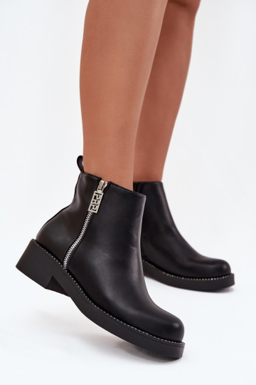 siltināti zempapēžu apavi sievietēm ar mirdzošiem spīdumiņiem melnas krāsas Vionna